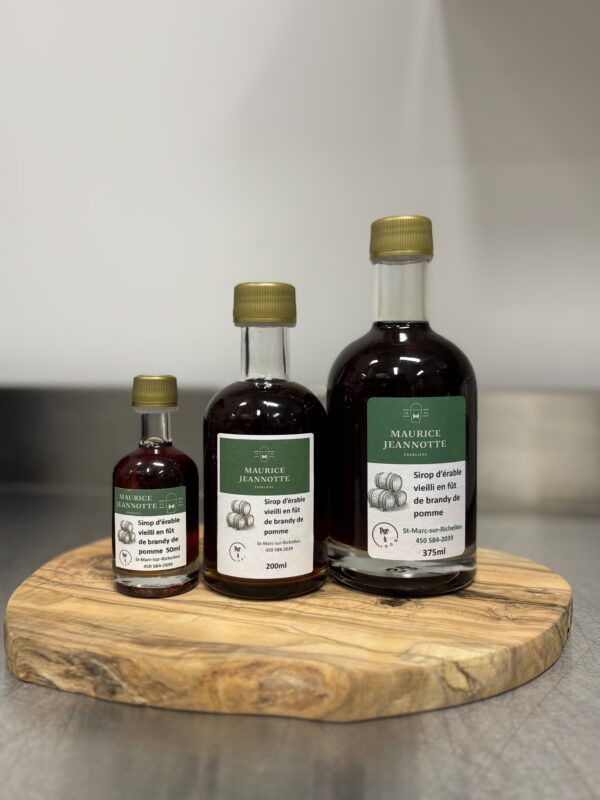 Sirop d'érable vieilli en fût de Brandy de pomme